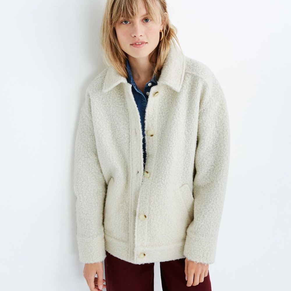Madewell Boucle Bomber Jacket - Small NWT